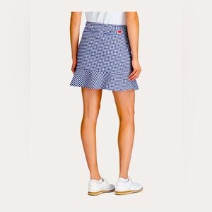 Ralph Lauren Polo Golf Heart Gingham Ruffle Hem Skirt classic preppy skort 4 nwt
